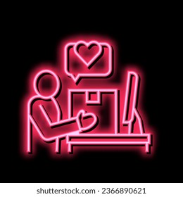 customer like review neon light sign vector. customer like review illustration