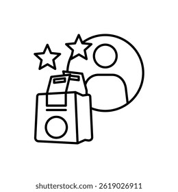 Customer Line Art Vector Icon