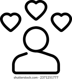 vector de ilustración de icono de línea de cliente