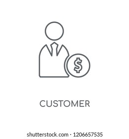 Customer linear icon. Customer concept stroke symbol design. Thin graphic elements vector illustration, outline pattern on a white background, eps 10.