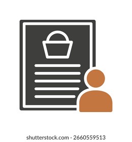 Customer List dual tone, mini illustration icon. use for modern concept, print, UI, UX kit, web and app development. Vector related to commerce, retail, marketing and shopping.

