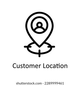 Customer Location Vector  outline icons. Simple stock illustration stock