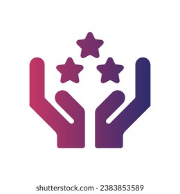 customer loyalty flat gradient icon logo for website, application, printing, document, poster design, etc, Suitable for web Design,Logo,App