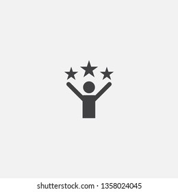 customer loyalty Glyph icon. Simple sign illustration. customer loyalty symbol design. Can be used for web, print and mobile