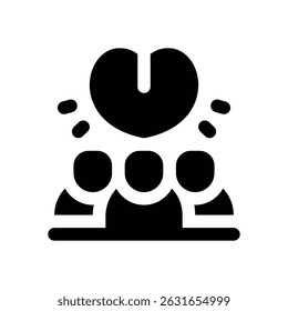 customer loyalty glyph icon. Strong and solid vector icon for websites, mobile interfaces, presentations, and visual branding. High quality and easy to edit.
