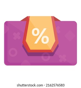 Customer loyalty icon cartoon vector. Gift card. Client retail