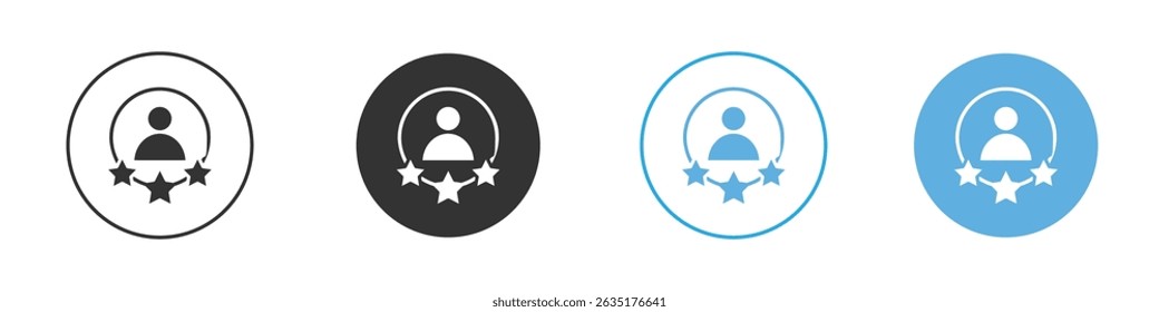 Customer loyalty icon Editable flat style, illustration icons
