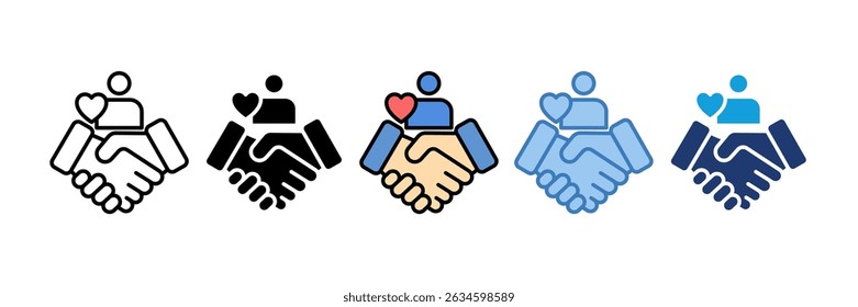 Elemento de icono de lealtad Cliente para diseño