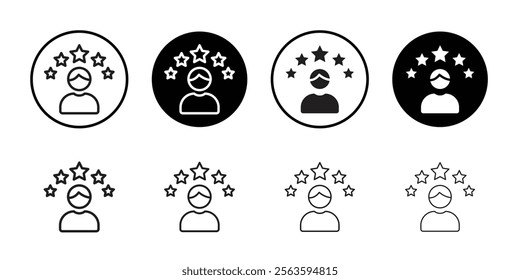 Customer loyalty icon Flat art in black and white isolated