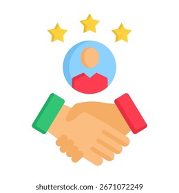 Ilustración vectorial de estilo plano de icono de lealtad Cliente