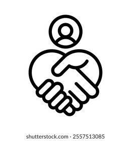 customer loyalty icon line vector illustration on white background.