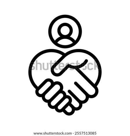 customer loyalty icon line vector illustration on white background.