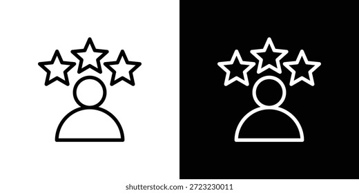 Concepto de logotipo de icono de lealtad Cliente en trazos