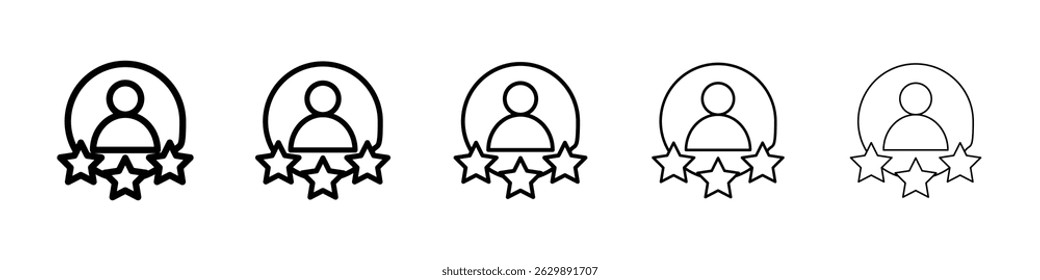 Customer loyalty icon Simple thin line flat symbol