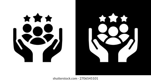 Ilustração do vetor do ícone de fidelidade do cliente. Design De Estilo Plano Criado Para Flexibilidade Criativa Em Versões Claras E Escuras.