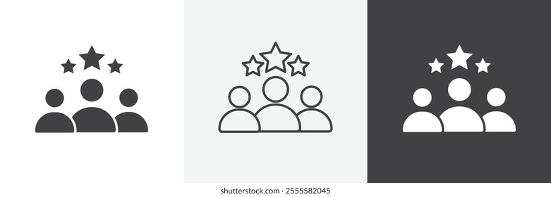 Customer loyalty icon vector set for ui designs