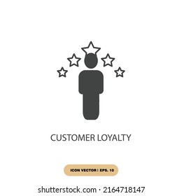 customer loyalty icons  symbol vector elements for infographic web