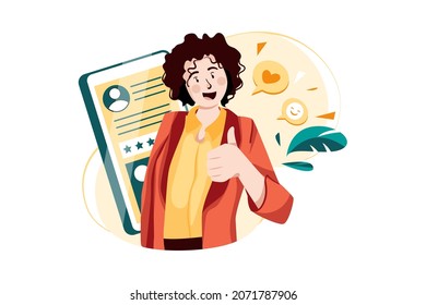 Customer loyalty Illustration concept. Flat illustration isolated on white background.