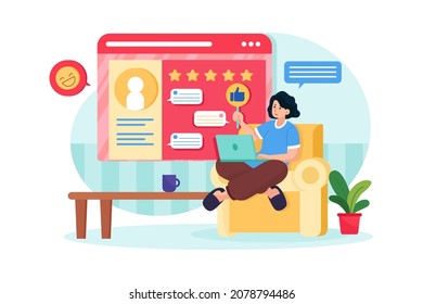 Customer Loyalty Illustration concept. Flat illustration isolated on white background.
