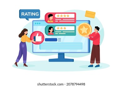 Customer Loyalty Illustration concept. Flat illustration isolated on white background.