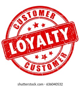 Customer Loyalty Ink Business Vector Stamp On White Background