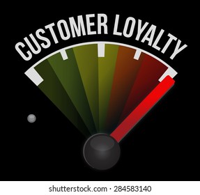 Customer Loyalty Level Sign Concept Illustration Design Over Black