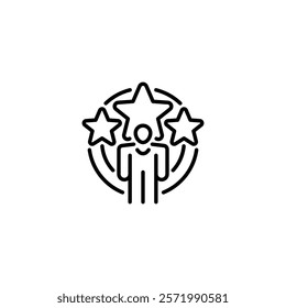 Customer Loyalty line icon. Universal creative premium symbol. Vector sign icon logo template. Vector illustration