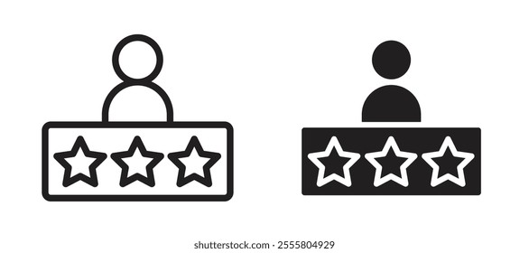 Customer loyalty liner icon vector set.