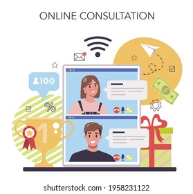 Customer loyalty online service or platform. Marketing program