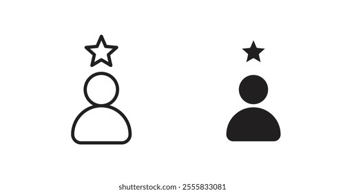 Customer loyalty outlined and solid icon vector collection.