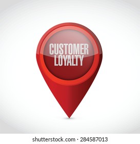 customer loyalty pointer sign concept illustration design over white