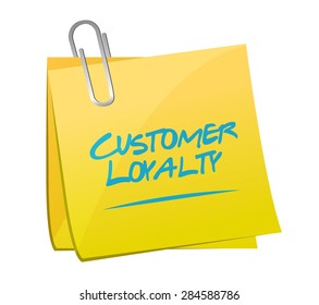 customer loyalty post sign concept illustration design over white