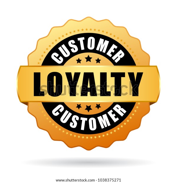 Customer Loyalty Program Gold Vector Icon Stock Vector Royalty Free 1038375271