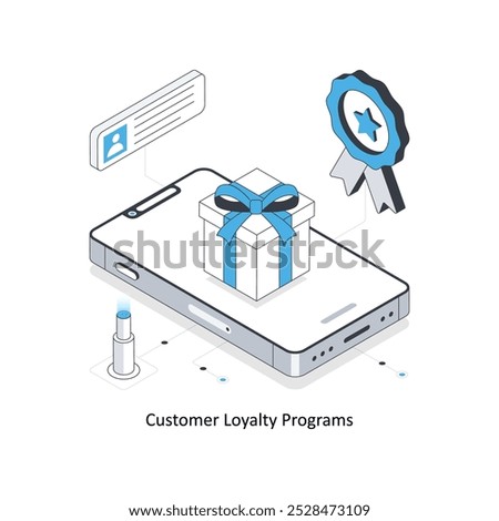 Customer loyalty programs isometric stock illustration. EPS File stock illustration