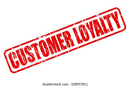 CUSTOMER LOYALTY red stamp text on white