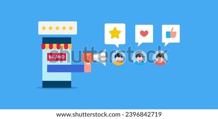 Customer loyalty, Customer retention, Customer repeating orders, Social media marketing - vector illustration with icons