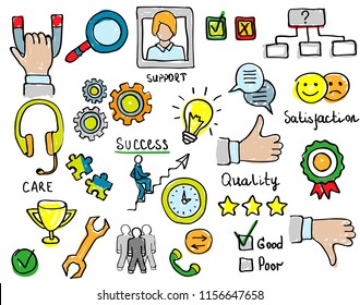 Customer Loyalty Service Support. Trust Concept. Vector illustration