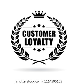 Customer Loyalty Vector Icon Isolated On White Background