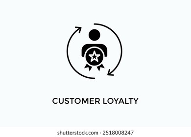 Icono de Vector de lealtad Cliente o ilustración de logotipo