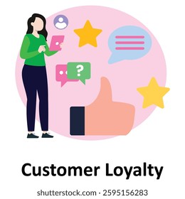 Customer Loyalty Vector Illustration Which can easily modify or edit

