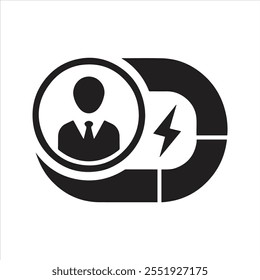 Icono del imán del Cliente. Vector y glifo