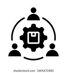 Customer Management Icon Element for Design