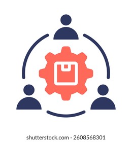 Customer Management Icon Element for Design