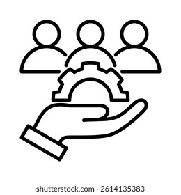 Customer Management Icon Element for Design