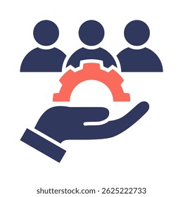 Customer Management Icon Element for Design