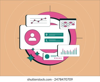 Customer management strategies. User onboarding, client relationship, customer relationship management concept. User segmentation in customer onboarding vector illustration on business background