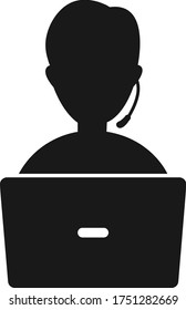 customer manager icon. vector isolate 