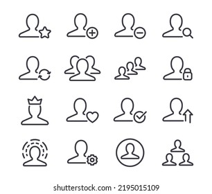 Customer membership client VIP icon. Member pictogram person service vector icon set