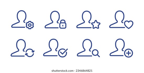 Customer membership client vip icon. Member pictogram person service vector icon set