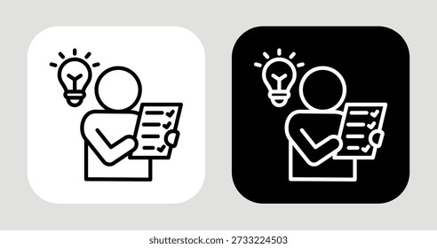 Customer Need Icon In Black and White Line Style